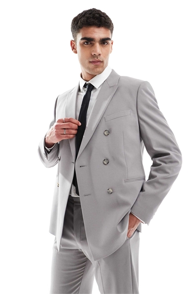 Двубортный пиджак классического кроя артикул 141530149