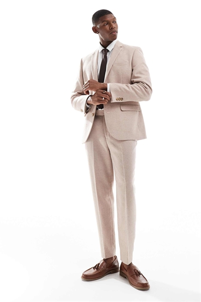 Брюки из смешанной шерсти с зауженным кроем артикул 139249280