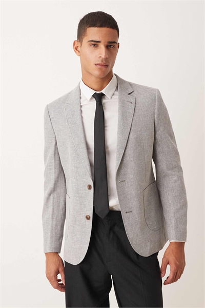 Приталенный блейзер из смешанного льна артикул 141306103