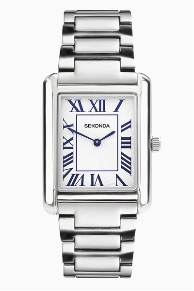 Часы Clement, прямоугольные, 28 мм, серебристые артикул 152188934