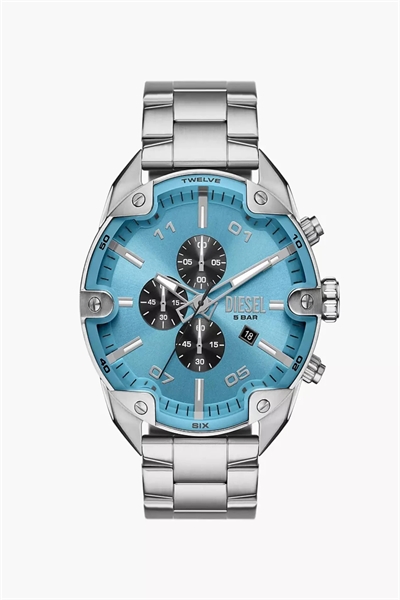 Часы с хронографом из нержавеющей стали с шипами артикул 154298992