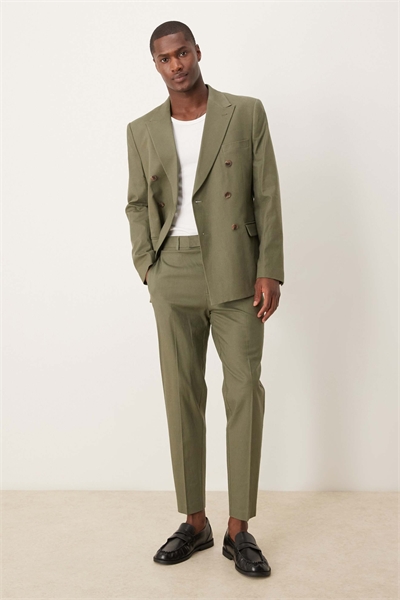 Брюки-клер из смешанного льна артикул 139538528