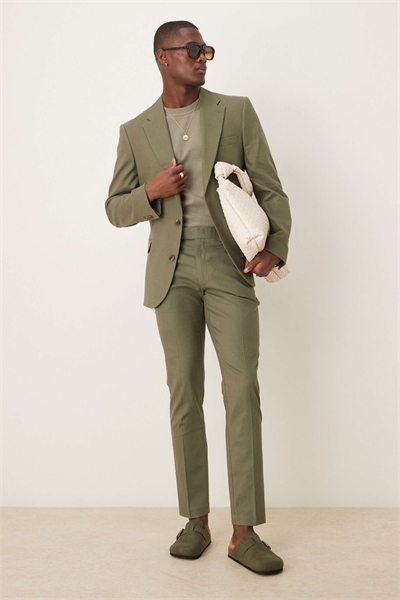 Брюки-скинни из смешанного льна артикул 138518690