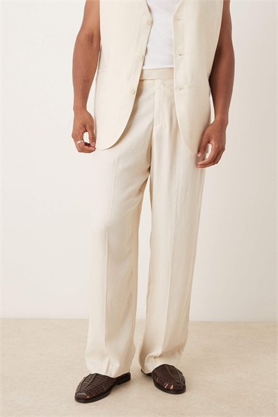 Брюки-кляш из льна артикул 143214869