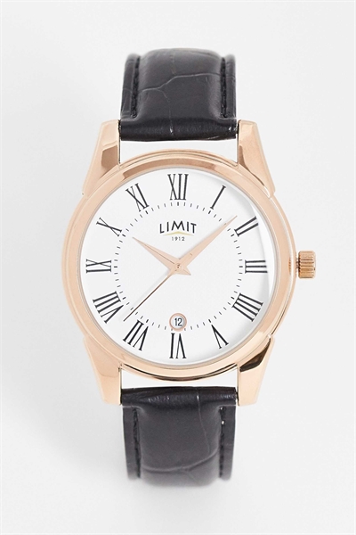 Часы из искусственной кожи с белым циферблатом артикул 116056269