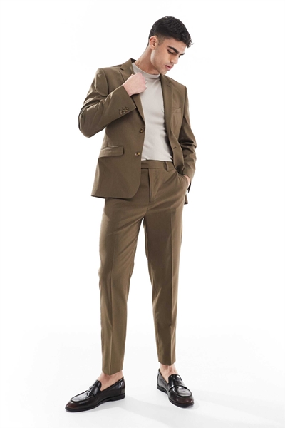 Брюки зауженного кроя артикул 142088549