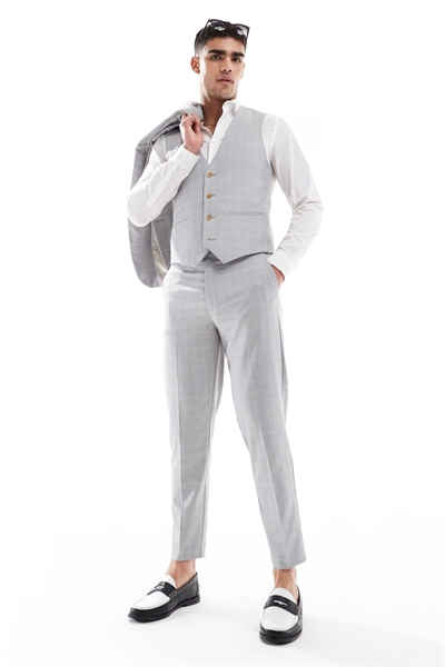 Брюки-клер из смешанного льна артикул 139760480