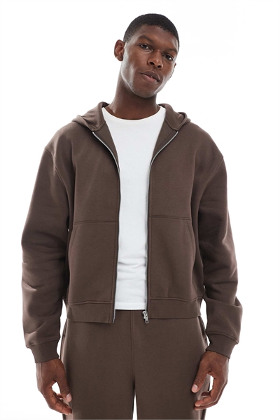 Свободная толстовка с капюшоном и застежкой-молнией из серии Essentials артикул 146892098