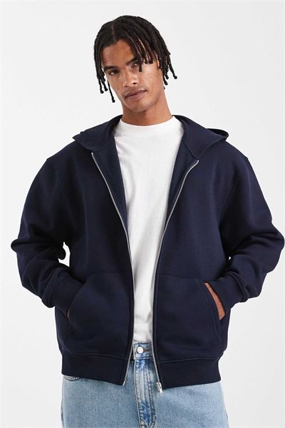 Худи свободного кроя с капюшоном и застежкой-молнией артикул 146924703