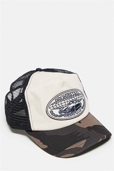 Бейсболка с козырьком в стиле камуфляж артикул 154082835