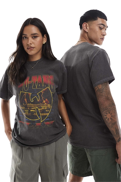 Футболка с изображением Wu-Tang Clan, свободный крой артикул 156286432