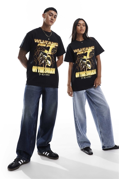 Футболка свободного кроя с принтом Wu-Tang Clan артикул 156286995