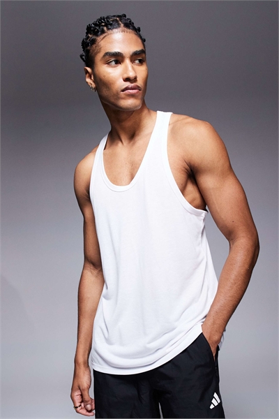 Быстросохнущая сетчатая беговая майка белого цвета артикул 146137150
