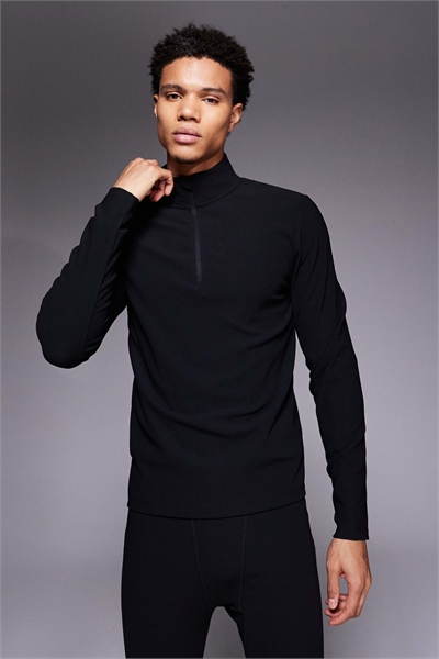 ASOS 4505 — термобелье для катания на лыжах с ребристой флисовой спинкой, застежкой-молнией на 1/4 длины и функцией отвода пота артикул 149631362