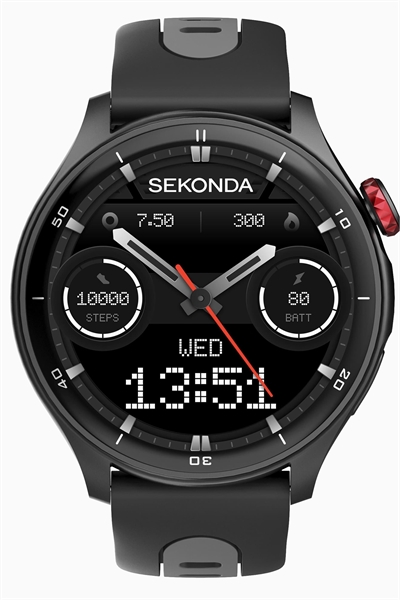 Часы Sekonda Active Pro, круглые, диаметром 47 мм, черного цвета артикул 149071134