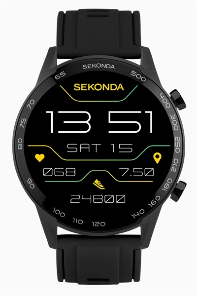 Часы Sekonda Active Plus, круглые, диаметром 45 мм, черного цвета артикул 149071095