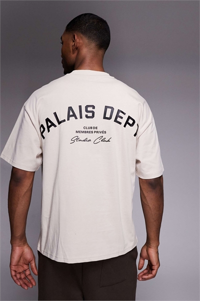Футболка свободного кроя с принтом «Palais» артикул 152149676