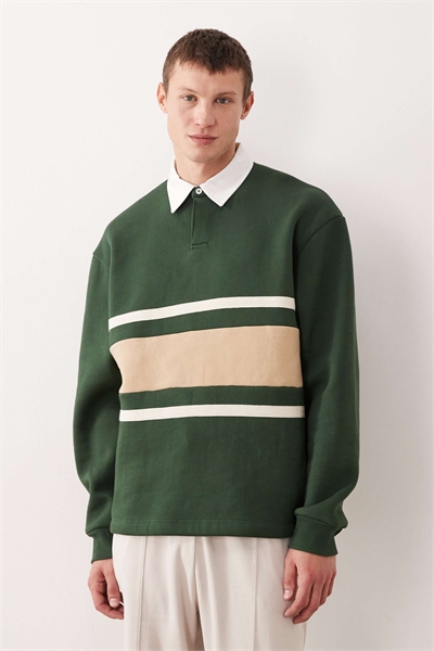 Свободная толстовка в стиле регби-поло с вставками артикул 152354309