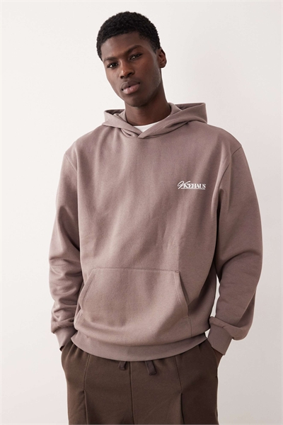 Худи свободного кроя с принтом на груди артикул 151700892