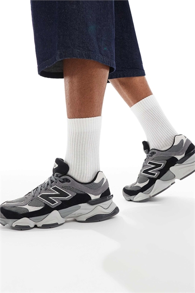 9060 кроссовки черного и серого цвета артикул 141412509