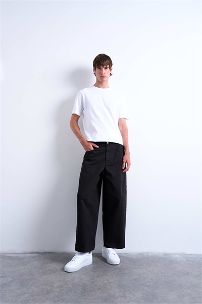 Брюки из черного полотна артикул 146836308