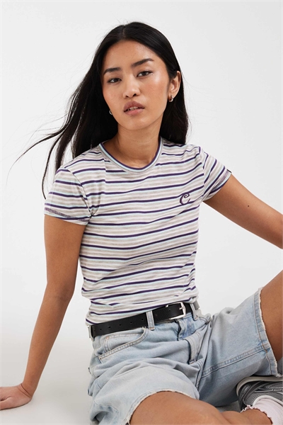 Приталенная футболка с короткими рукавами артикул 155862655