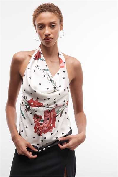 Топ на бретелях из сатина артикул 155576768