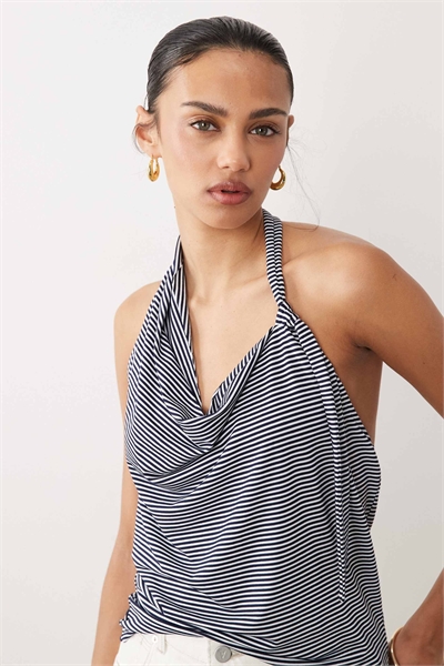 Топ с драпировкой на горловине и завязкой артикул 156235467