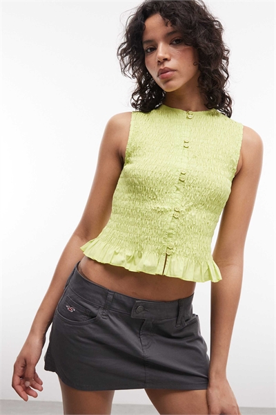 Топ без рукавов с двойной застежкой и сборками артикул 153757900