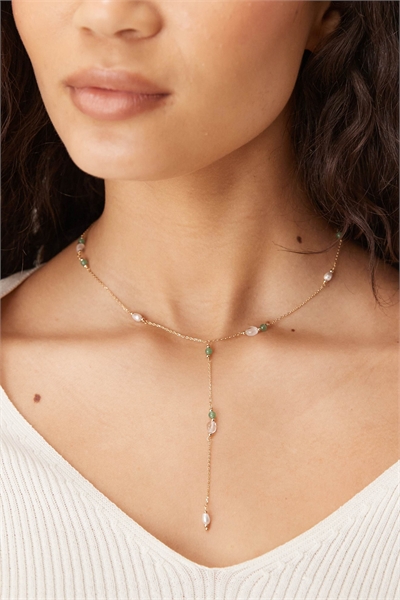 Ожерелье из авантюрина и лариета артикул 154902978