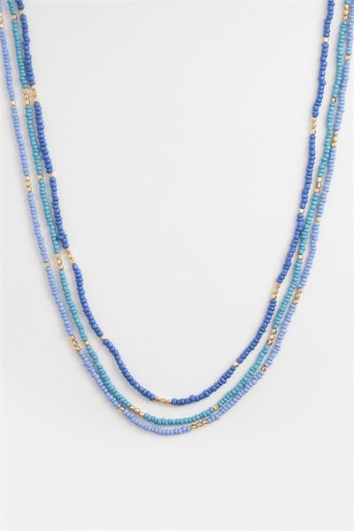 Изящное многослойное колье из бисера артикул 153723878