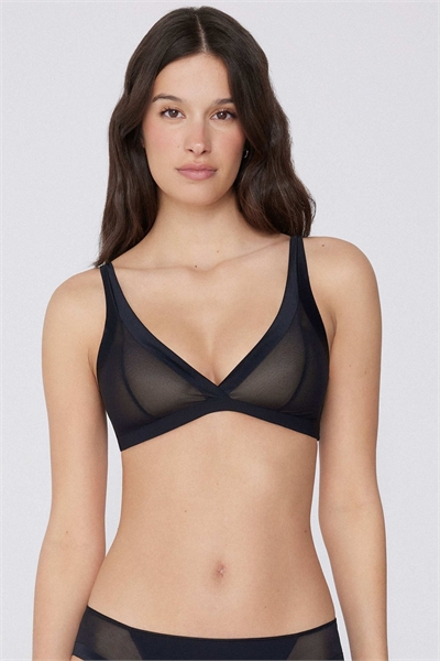 Бюстгальтер-треугольник из гаванского тюля с легкой подкладкой артикул 156298866