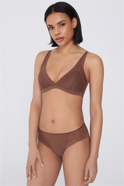 Бюстгальтер-треугольник из гаванского тюля с легкой подкладкой артикул 156298943