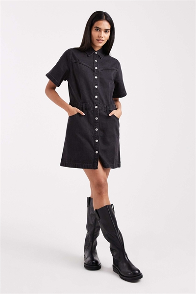 Мини-платье из джинсовой ткани в стиле вестерн от Logan артикул 150050722