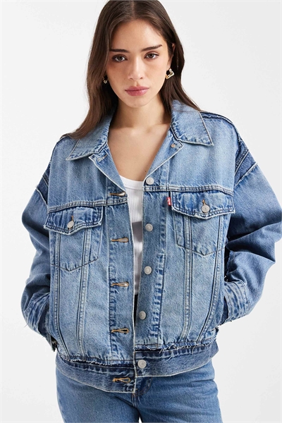 Джинсовая куртка в стиле «деконструкт» артикул 150050186