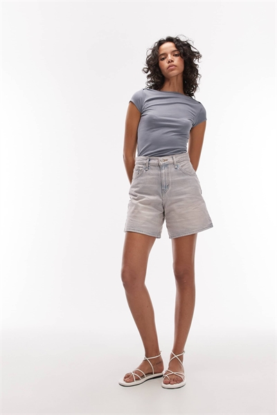 Шорты свободного кроя с высокой талией артикул 150049760