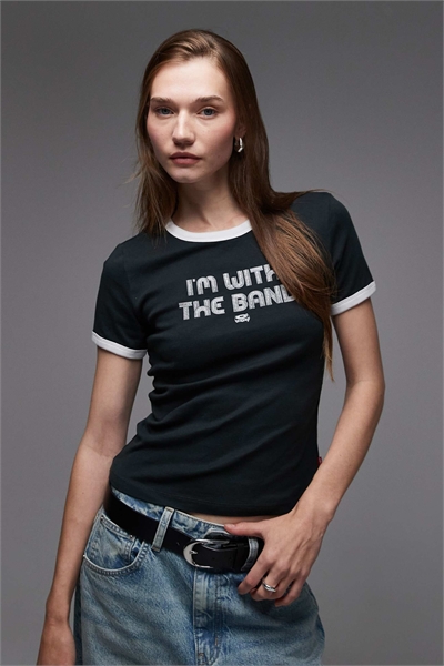 Футболка с принтом в стиле «Бэнд» артикул 150014696