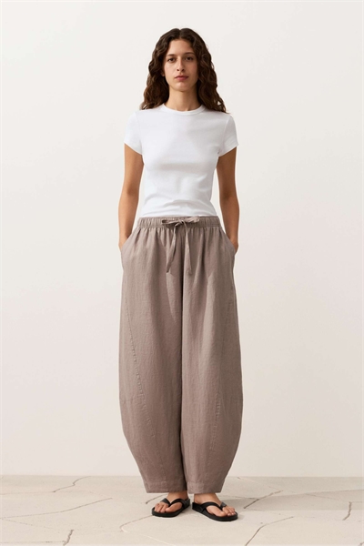 Брюки-балоны из 100% льна артикул 156482883