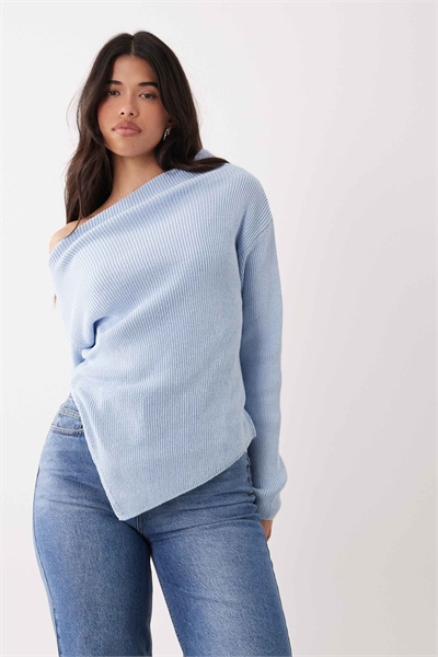 Топ с открытыми плечами из трикотажа артикул 155775789