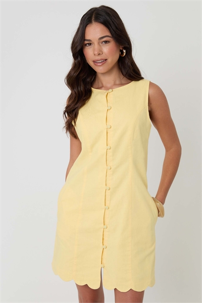 Платье-сарафан из смешанного льна артикул 156135427