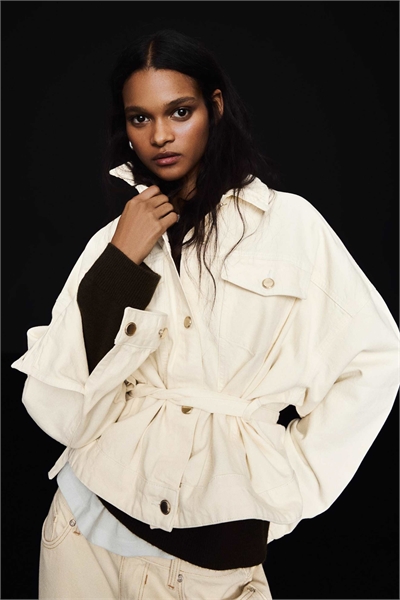 Джинсовая куртка свободного кроя артикул 156110660