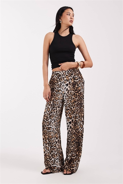 Брюки с высокой талией и широкими брючинами артикул 153813078