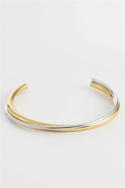 Браслет-манжета из переплетенных металлов артикул 154852943