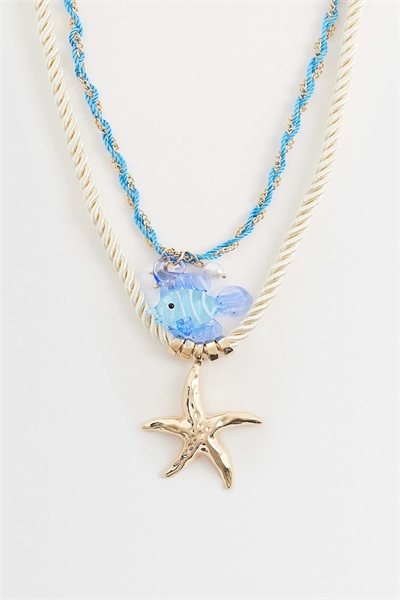 Кулон в виде рыбки на шнурке артикул 154316228