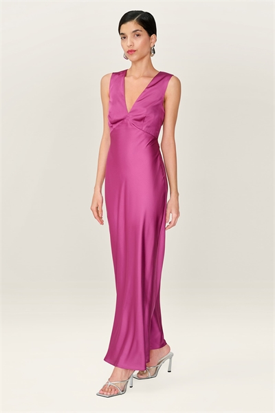 Платье Nova из атласа длиной до колен с открытой спиной артикул 156135272