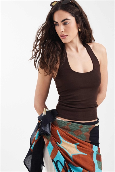 Жилет с завязками на шее артикул 155323029