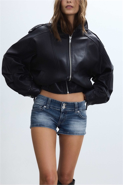 Микро-шорты из денима артикул 156381423