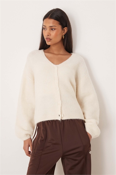 Вязаный кардиган из шерсти и альпаки с V-образным вырезом артикул 154757020