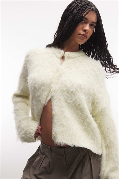 Пушистый кардиган с рисунком «беби-бэк» артикул 155771910