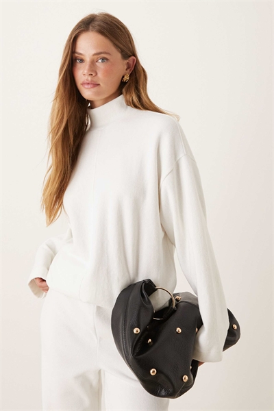 Длинный топ с высоким воротником и сверхмягкими швами спереди co-ord артикул 146838624